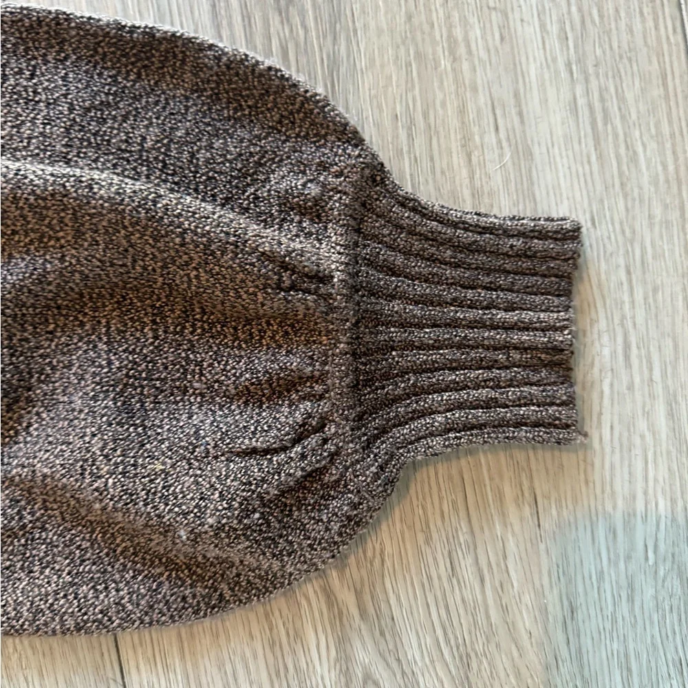Brown Balloon Sleeve Sweater Cozy Girl Fall Aesthetic
